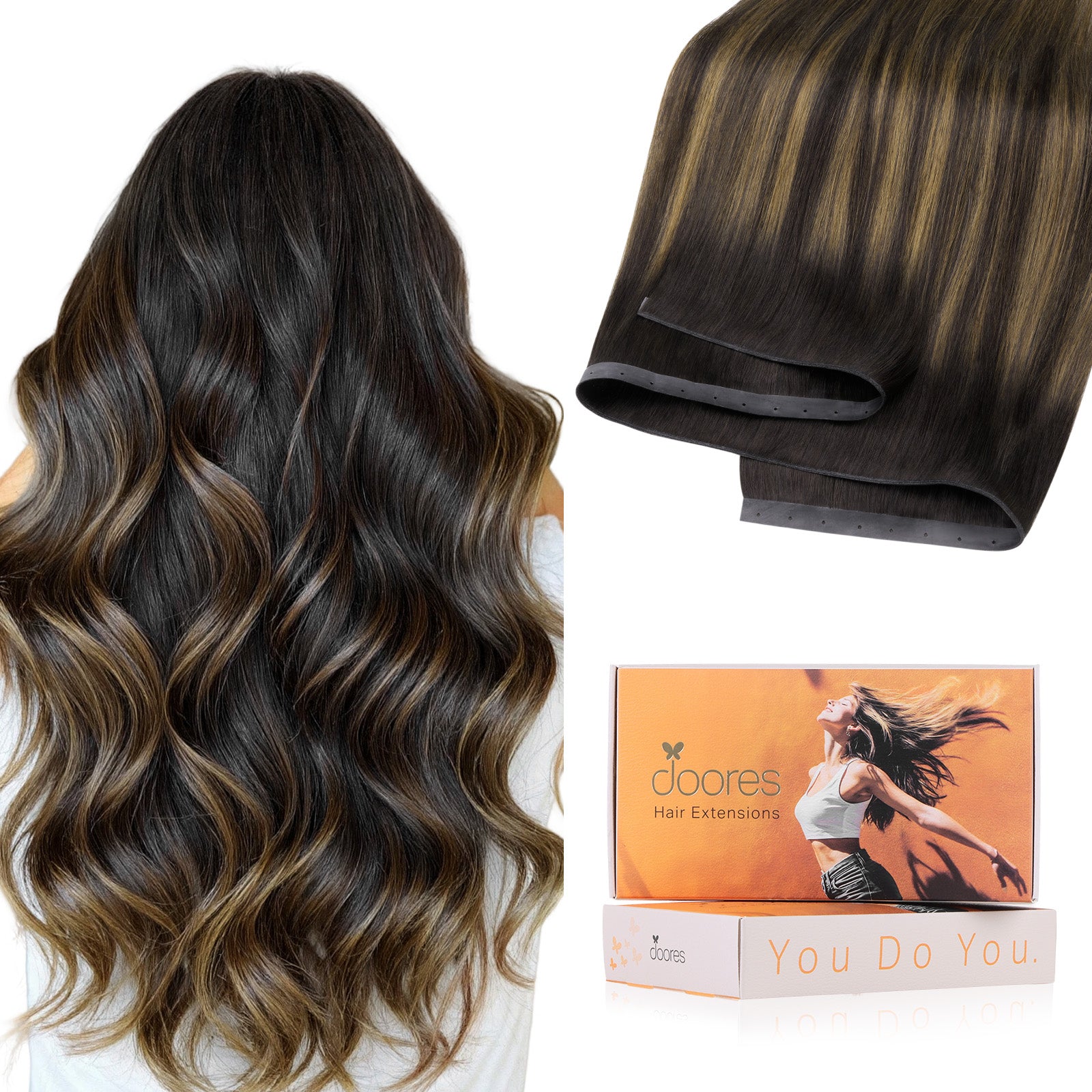 Butterfly Faux Hand-Tied Hole Weft Hair Extension-262