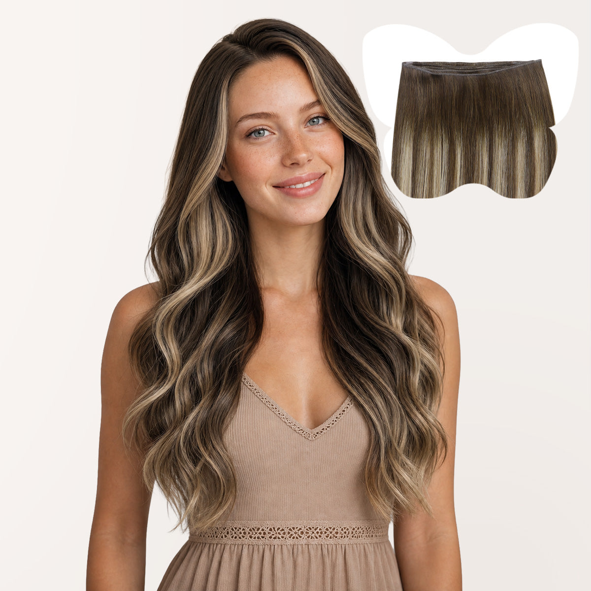 Chocolate Brown / Honey Blonde Balayage (4/26/4) Sew In Weft Hair Extensions