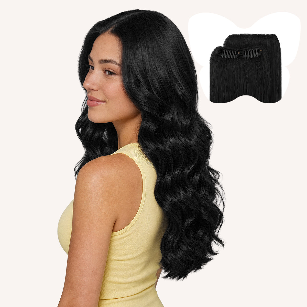 Jet Black(#1) Scalp Hair Fill-Ins(30-39g)