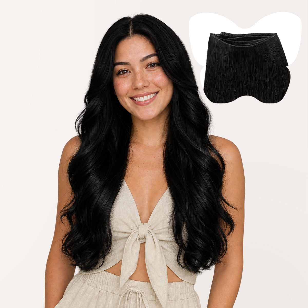 Jet Black (1) Sew In Weft Hair Extensions