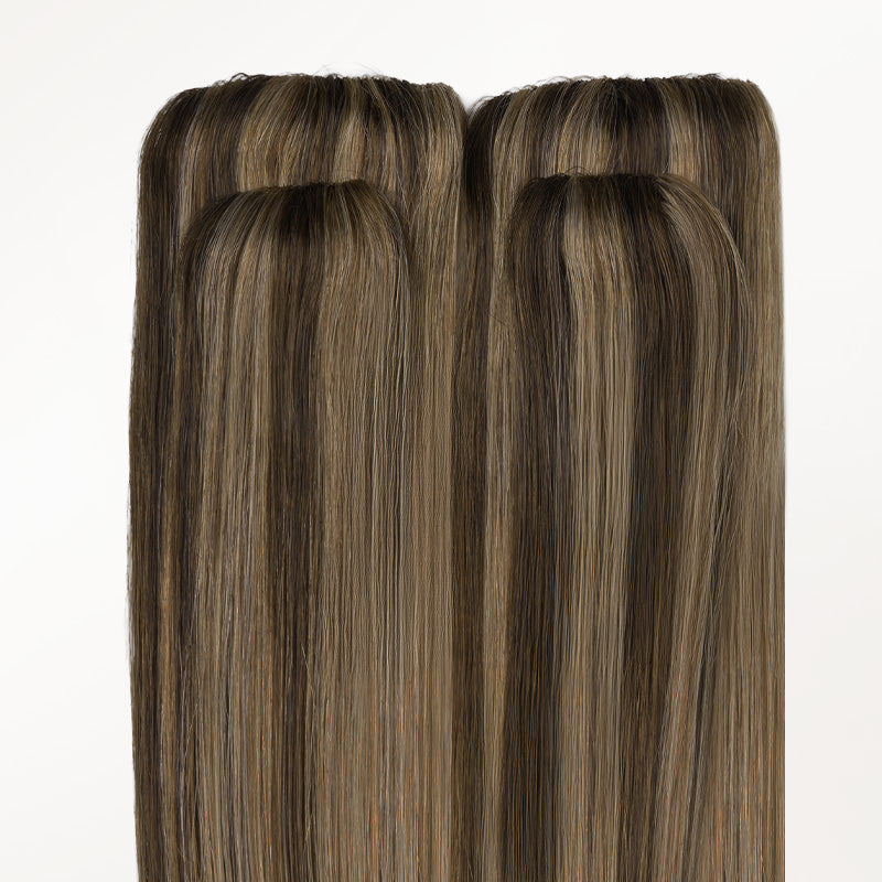 doores-Chocolate Brown / Caramel Blonde Balayage (4/27/4) Scalp Hair Fill-Ins(30-39g)-3