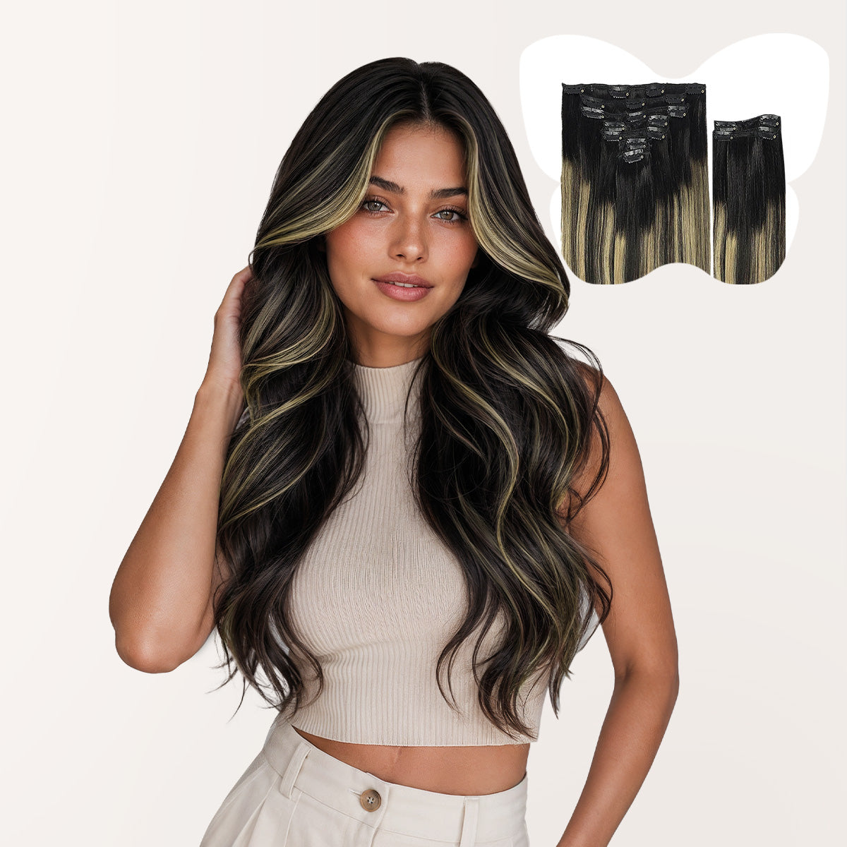 150g_clip_ins_Natural_Black_Light_Blonde_Balayage_1B191B