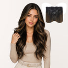 7-Piece Dark Brown / Chestnut Brown Balayage (2/6/2) Clip in Hair Extensions