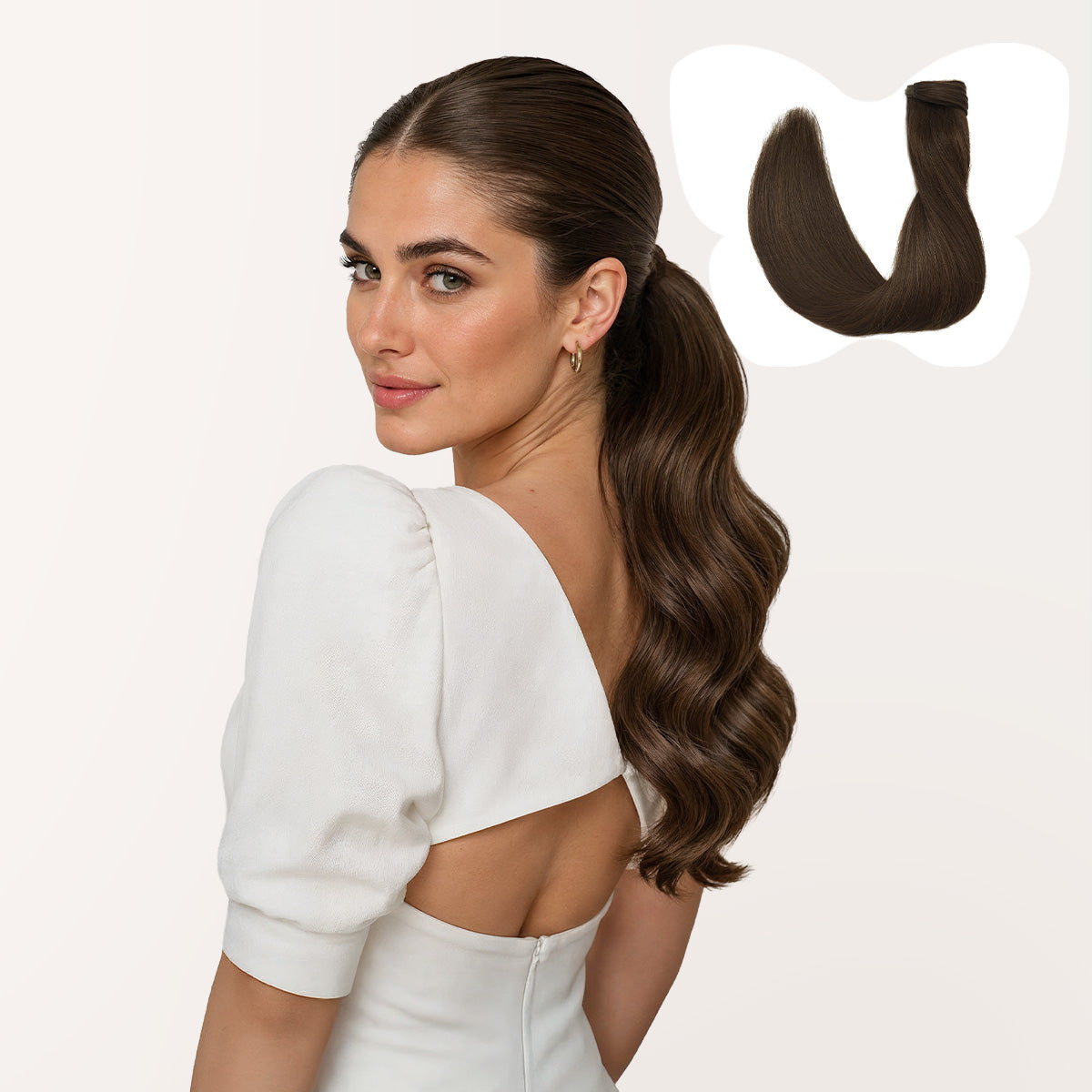 Chocolate Brown (4A) Ponytail