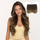 Chocolate Brown / Caramel Blonde Balayage (4/27/4) Sew In Weft Hair Extensions