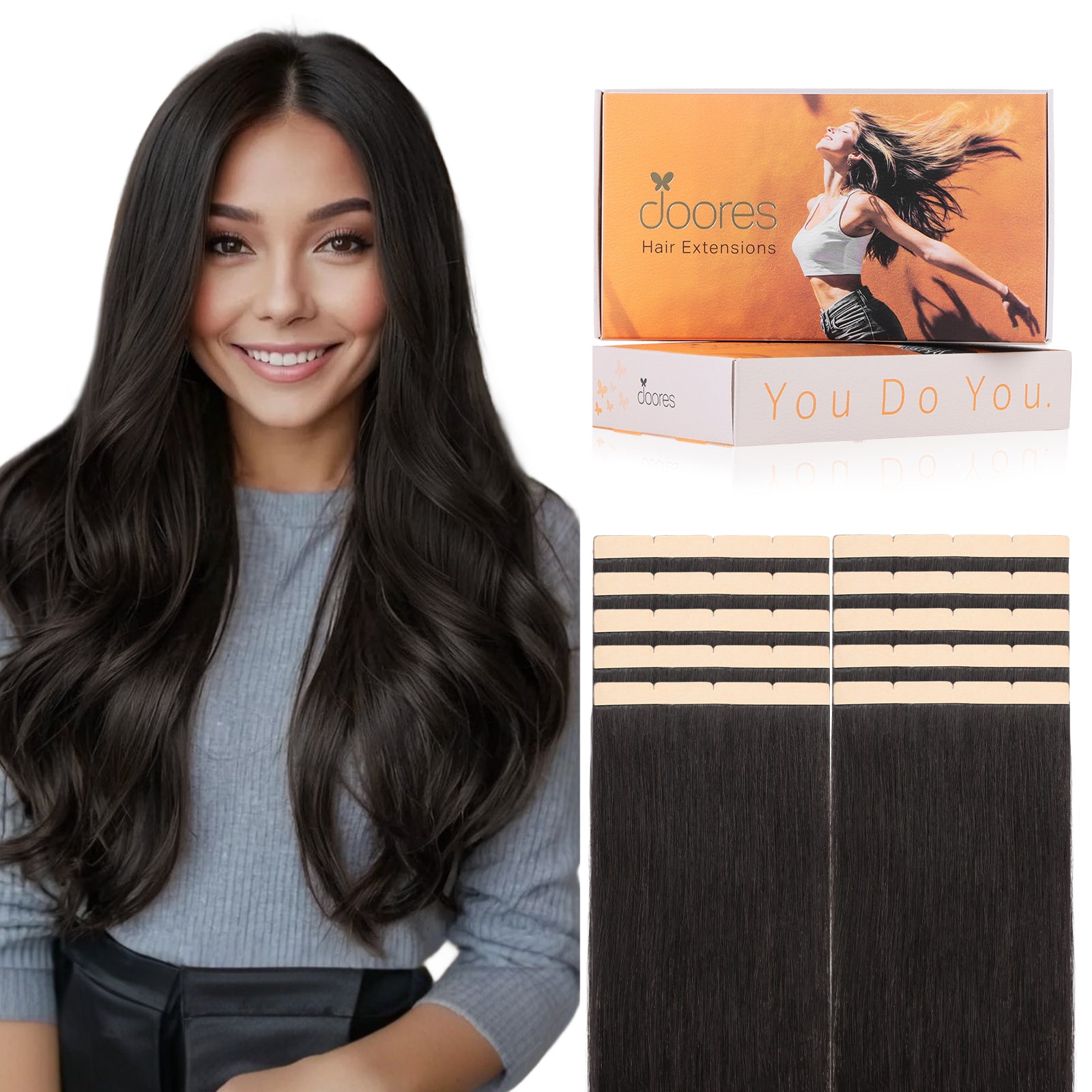 Dark Brown (2) Wide Tape-In