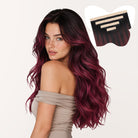 Jet Black / Red Balayage (1/99J) Tape-In