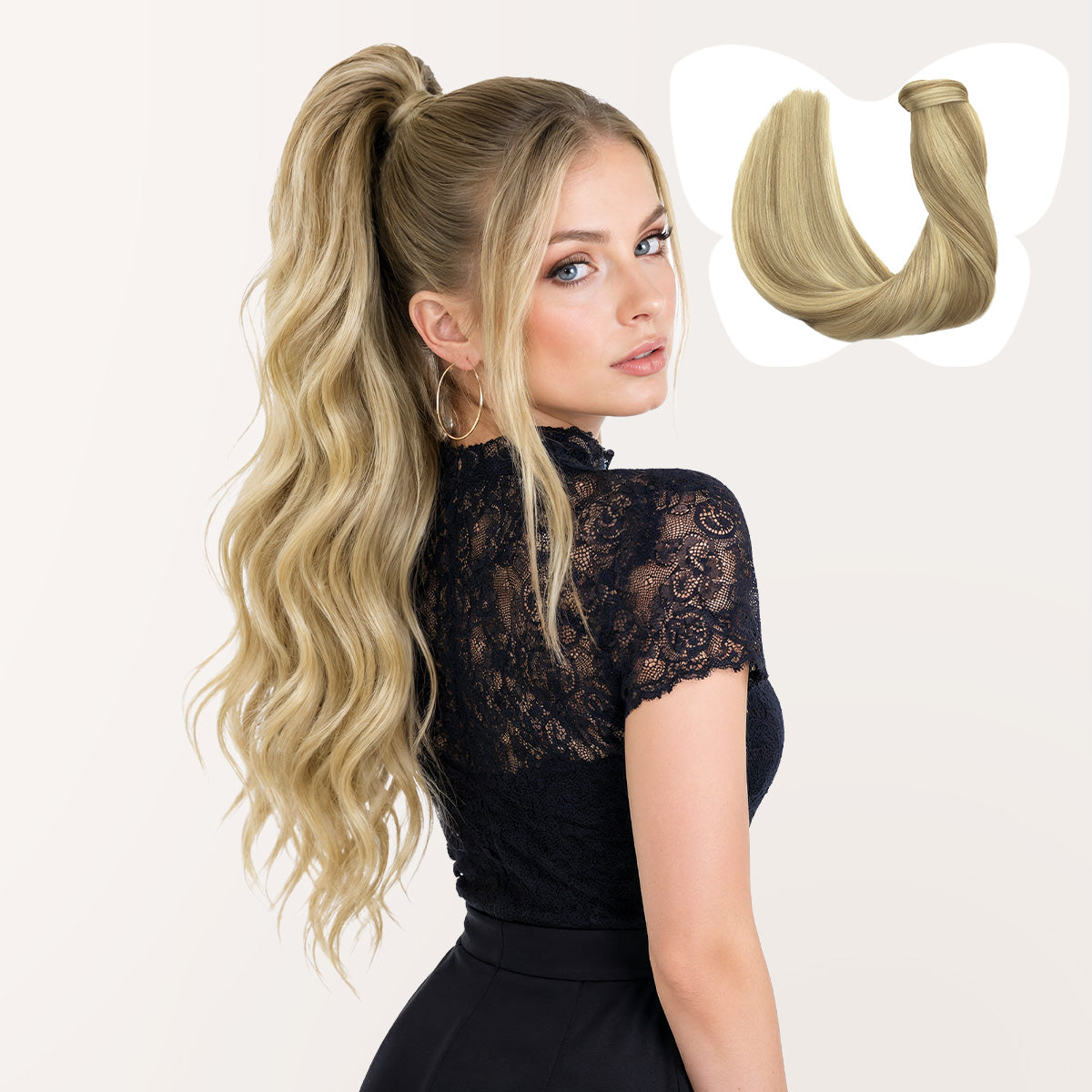 Light Blonde / Golden Blonde Highlights (16/22) Ponytail