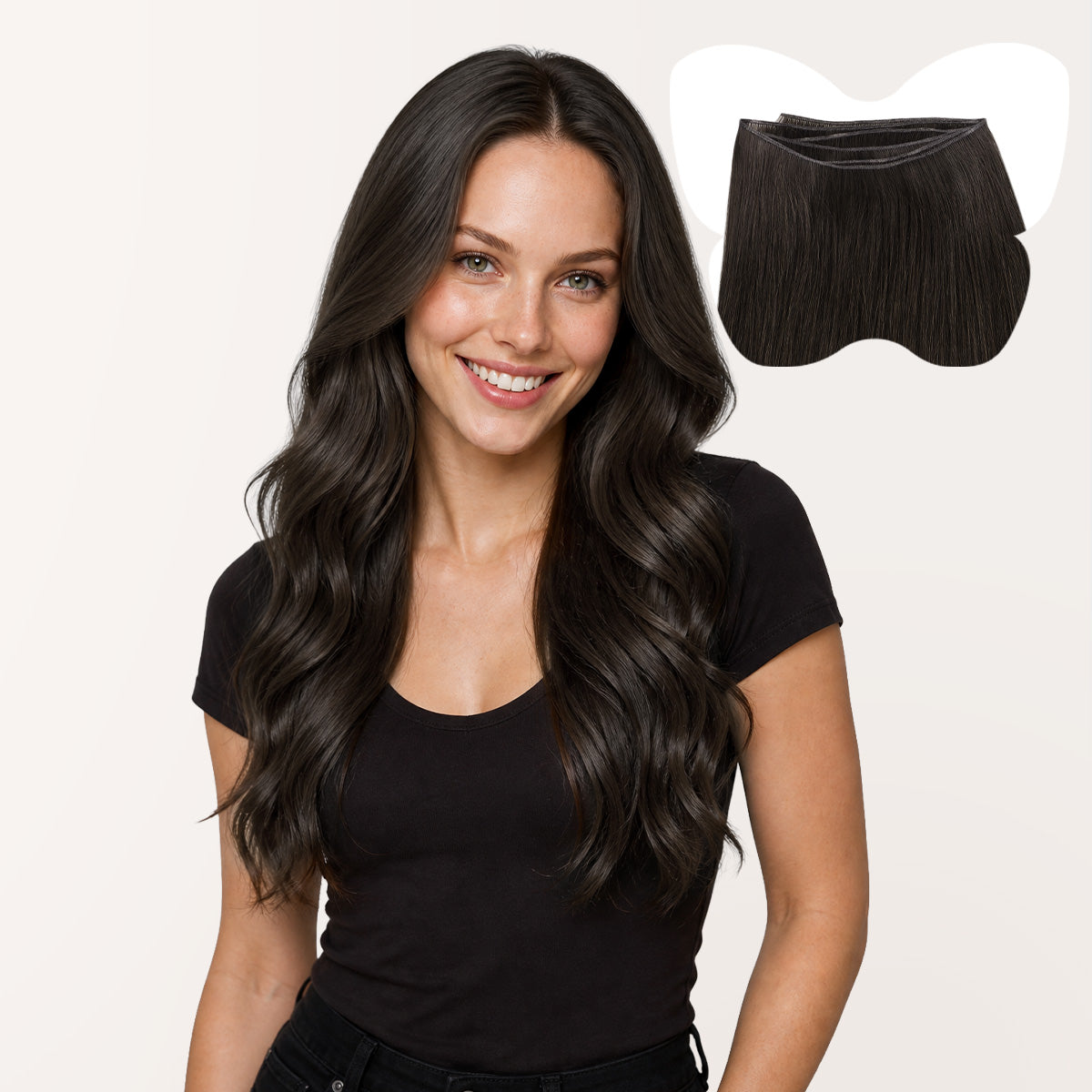 Light Dark Brown (2A) Sew In Weft Hair Extensions