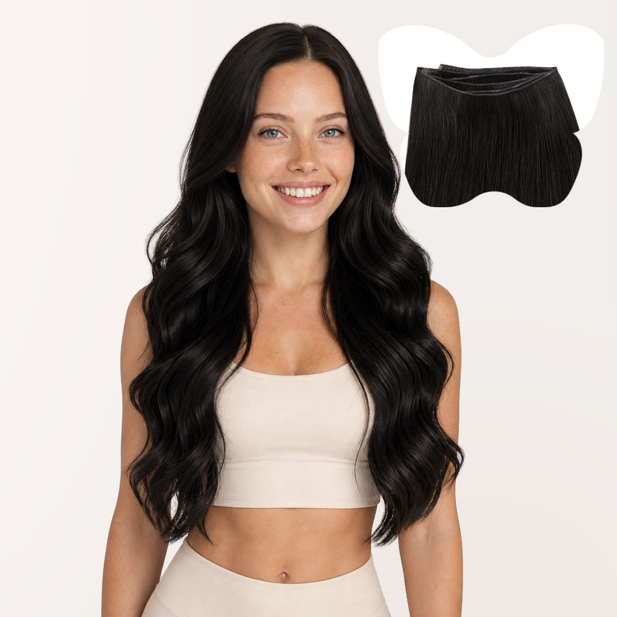Natural Black (1B) Sew In Weft Hair Extensions