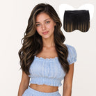 Natural Black / Chestnut Brown Balayge (1B/6/1B) Sew In Weft Hair Extensions