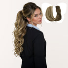 Walnut Brown / Ash Brown / Bleach Blonde Balayage (3/8/613) Ponytail