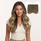 Walnut Brown to Ash Brown and Bleach Blonde (3/8/613) Sew In Weft Hair Extensions