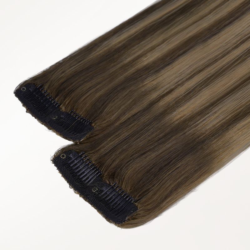 doores-Chocolate Brown / Caramel Blonde Balayage (4/27/4) Scalp Hair Fill-Ins(30-39g)-1