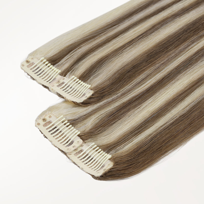 doores-Light Brown / Medium Blonde Highlights (8B/60B) Scalp Hair Fill-Ins(30-39g)