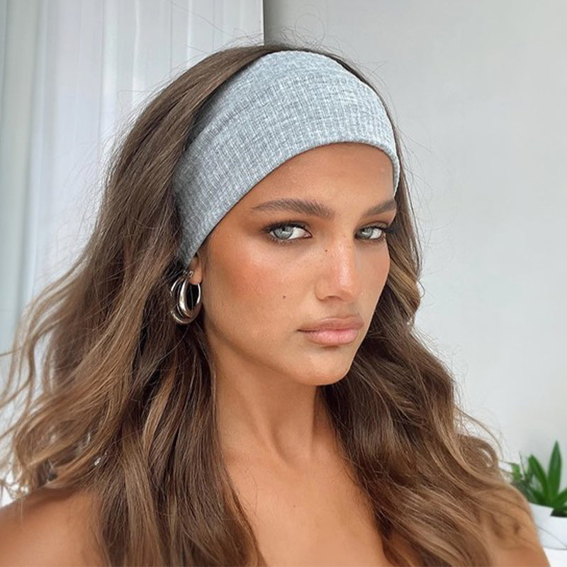 Doores Wide Ribbed Headband | Grey - DOORES